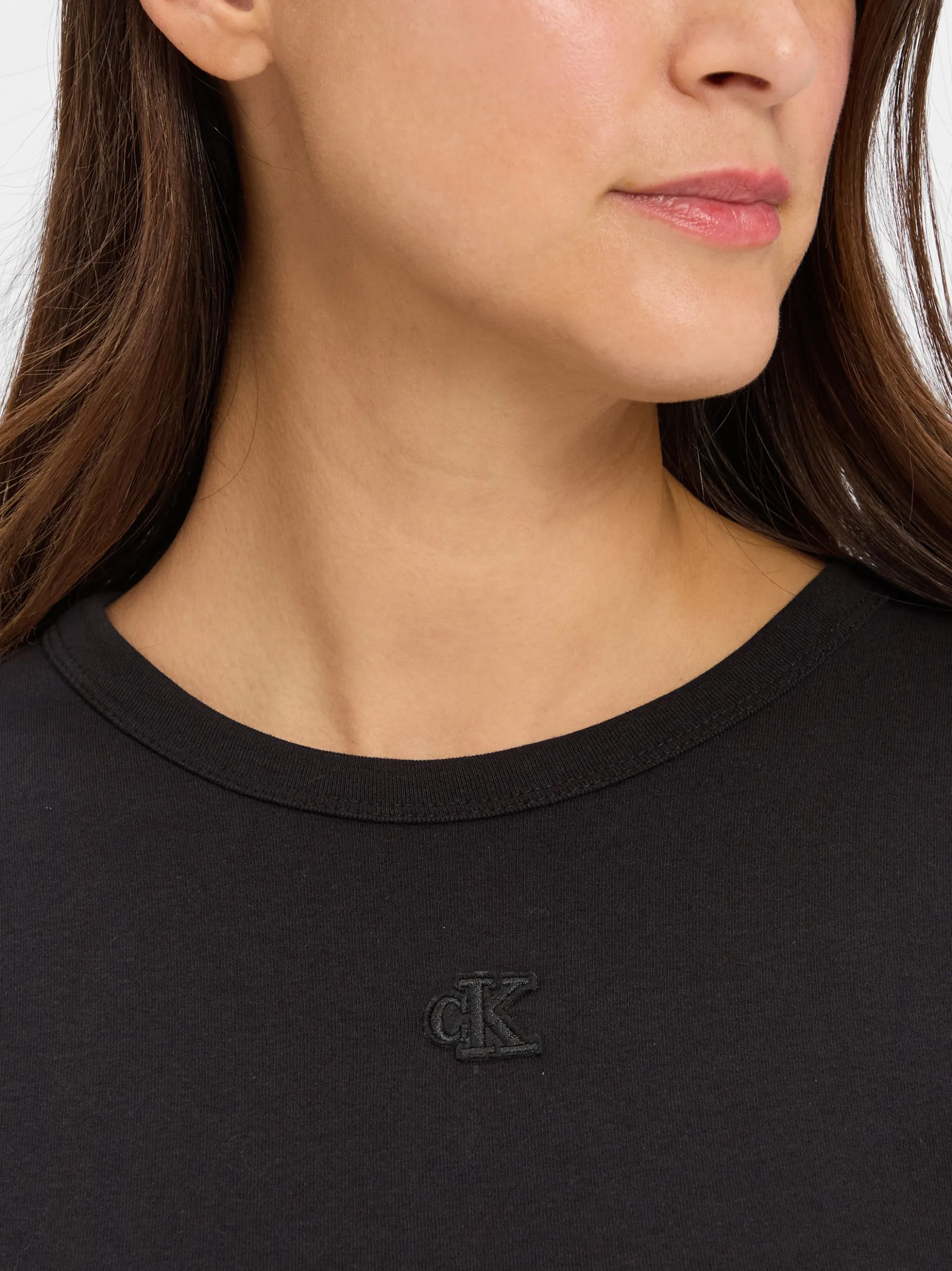 Calvin Klein Jeans Damen Jerseykleid in schwarz