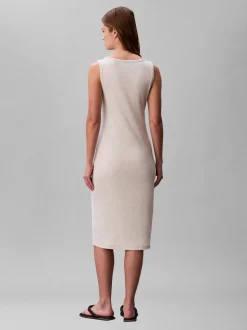 Calvin Klein Jeans Damen Jerseykleid in hellgrau