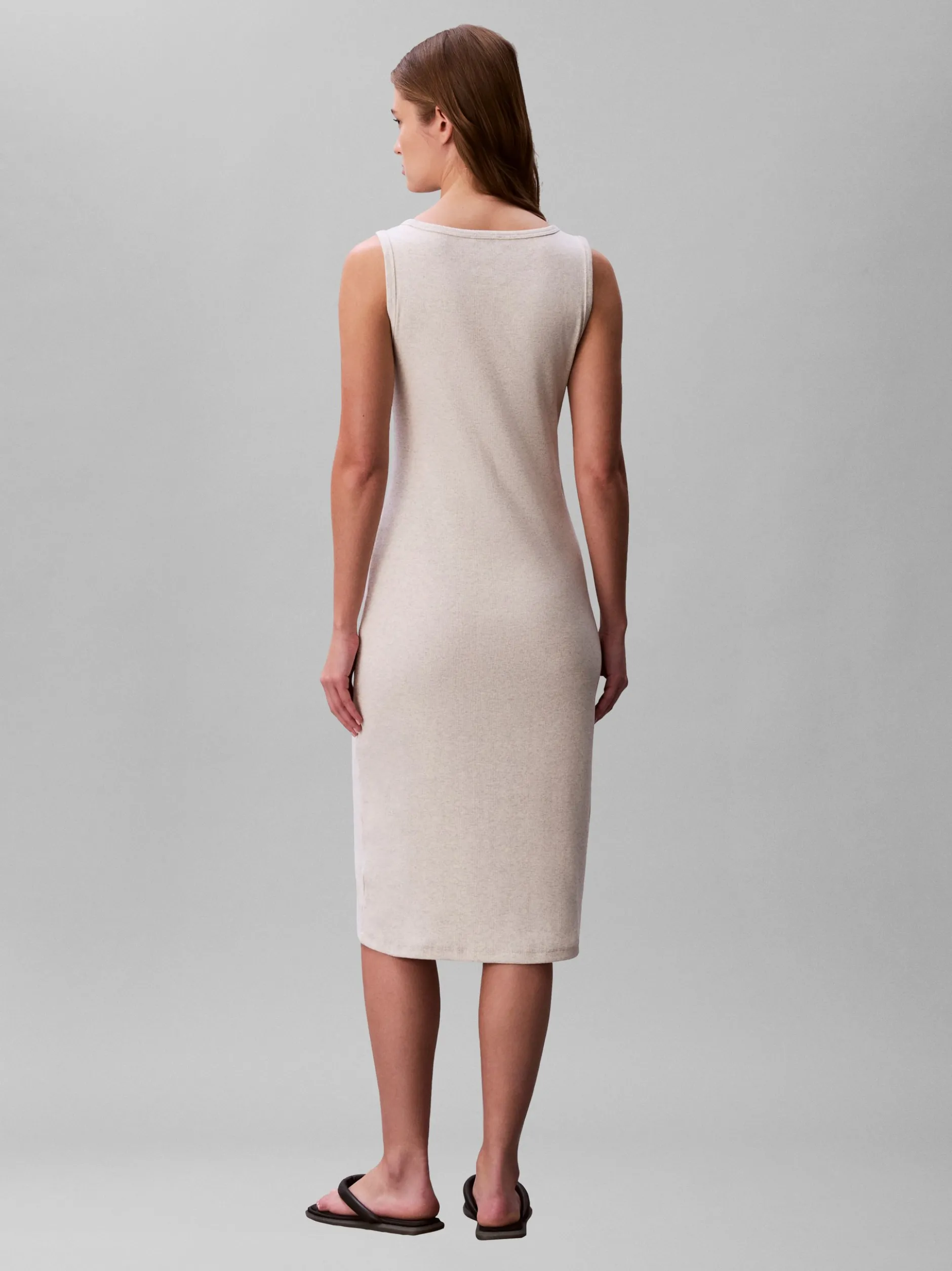 Calvin Klein Jeans Damen Jerseykleid in hellgrau