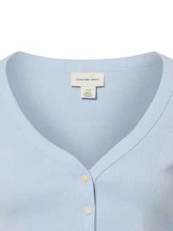 Calvin Klein Jeans Damen Langarmshirt in hellblau