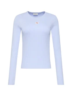 Calvin Klein Jeans Damen Langarmshirt in hellblau