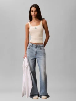 Calvin Klein Jeans Damen Tanktop in vanille weiß