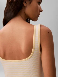 Calvin Klein Jeans Damen Tanktop in vanille weiß