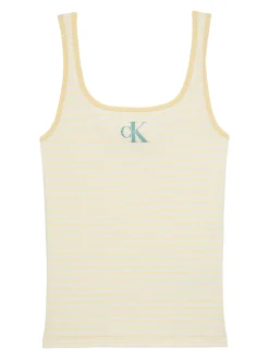 Calvin Klein Jeans Damen Tanktop in vanille weiß