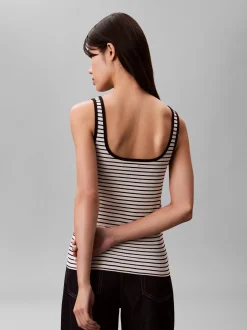 Calvin Klein Jeans Damen Tanktop in schwarz weiß