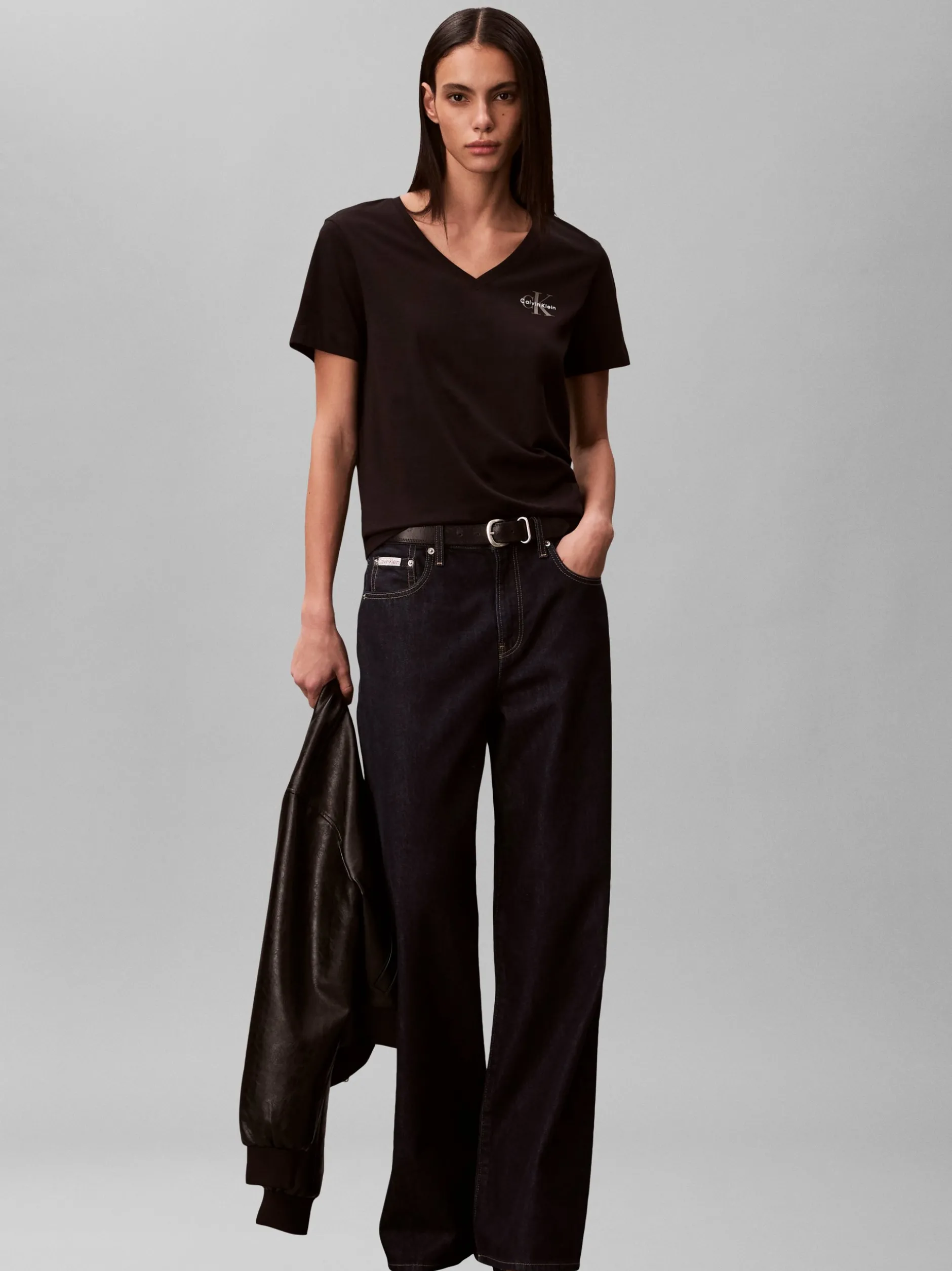 Calvin Klein Jeans Damen T-Shirt - 2er Pack in rosa schwarz