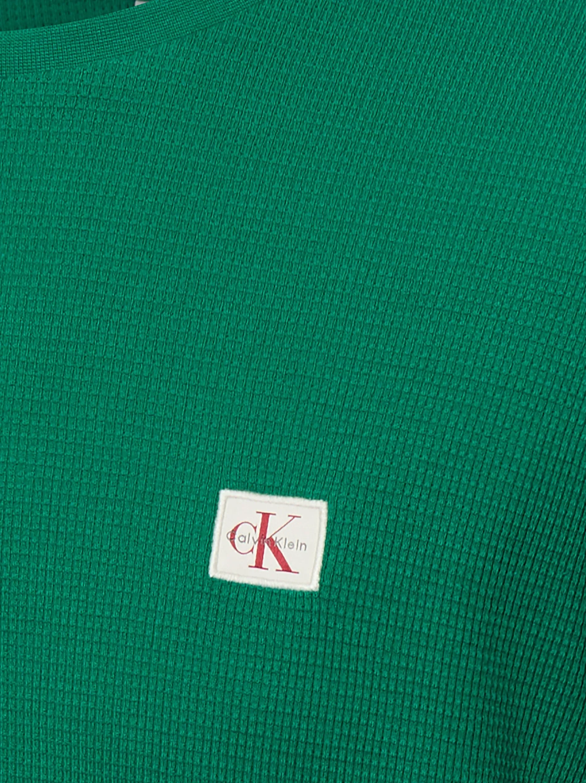 Calvin Klein Jeans Herren Langarmshirt in smaragd
