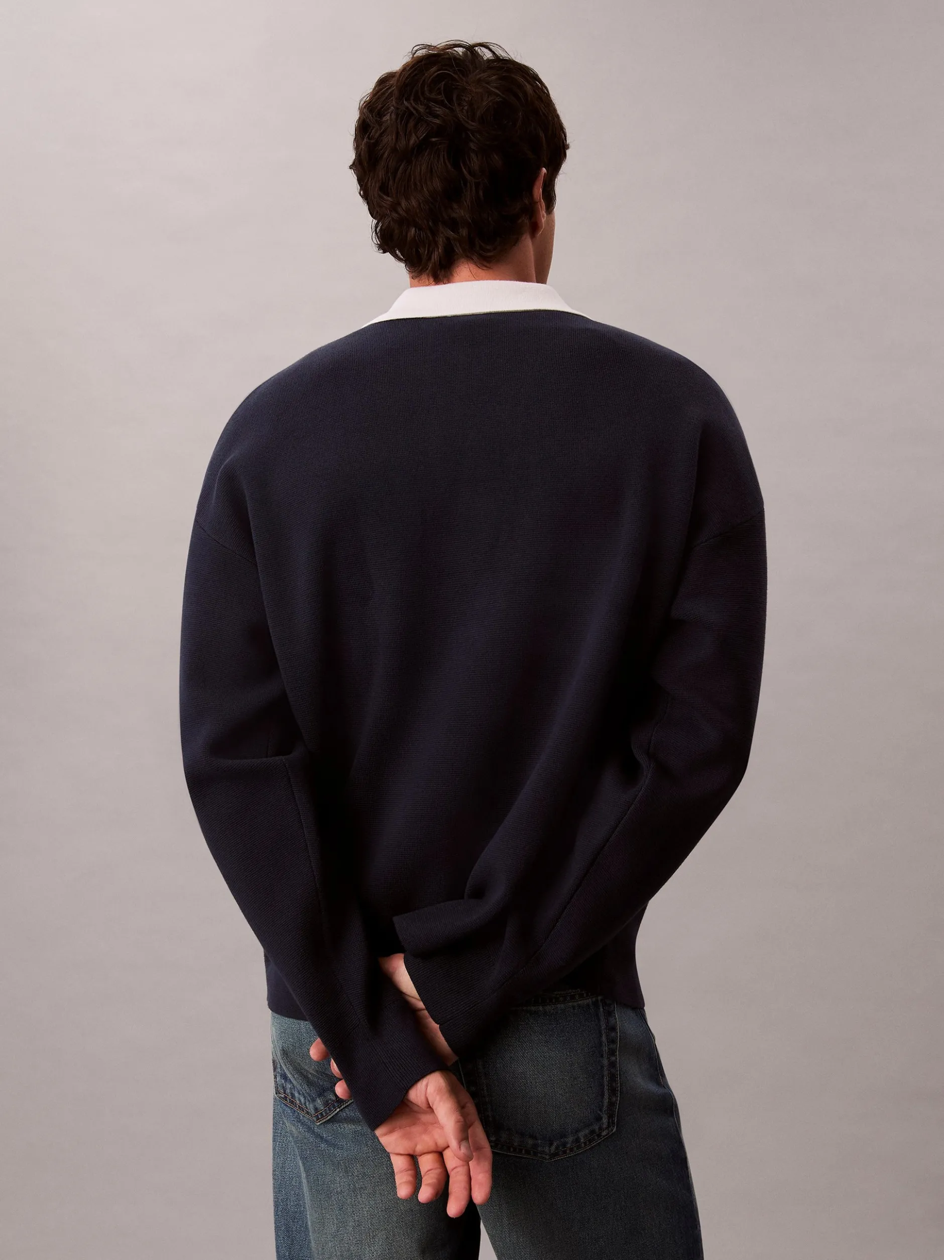 Calvin Klein Jeans Herren Strickpullover in marine beige