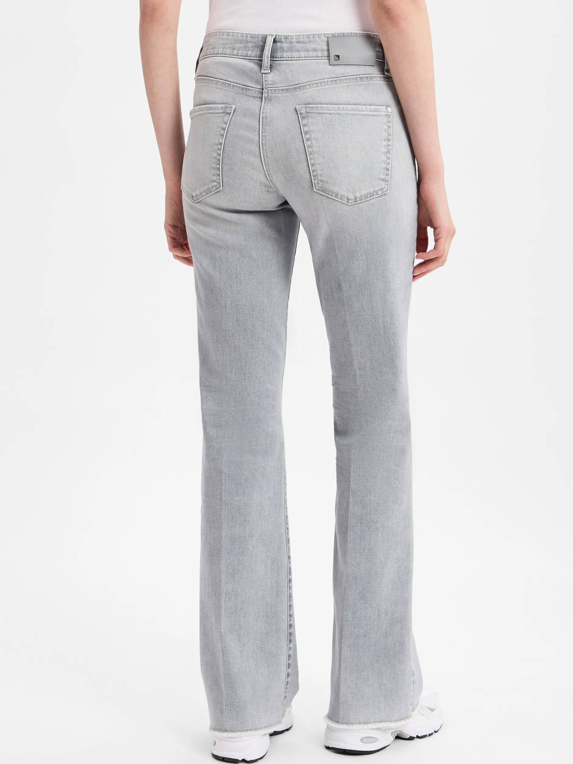 Cambio Damen Bootcut-Jeans - Paris in hellgrau