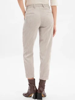 Cambio Damen Cordhose - Krystal in kitt - Länge: lang