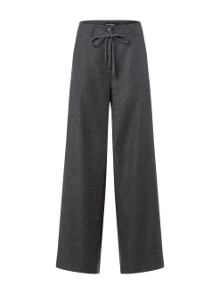 Cambio Damen Flanellhose mit Woll-Anteil - Adrienne in anthrazit