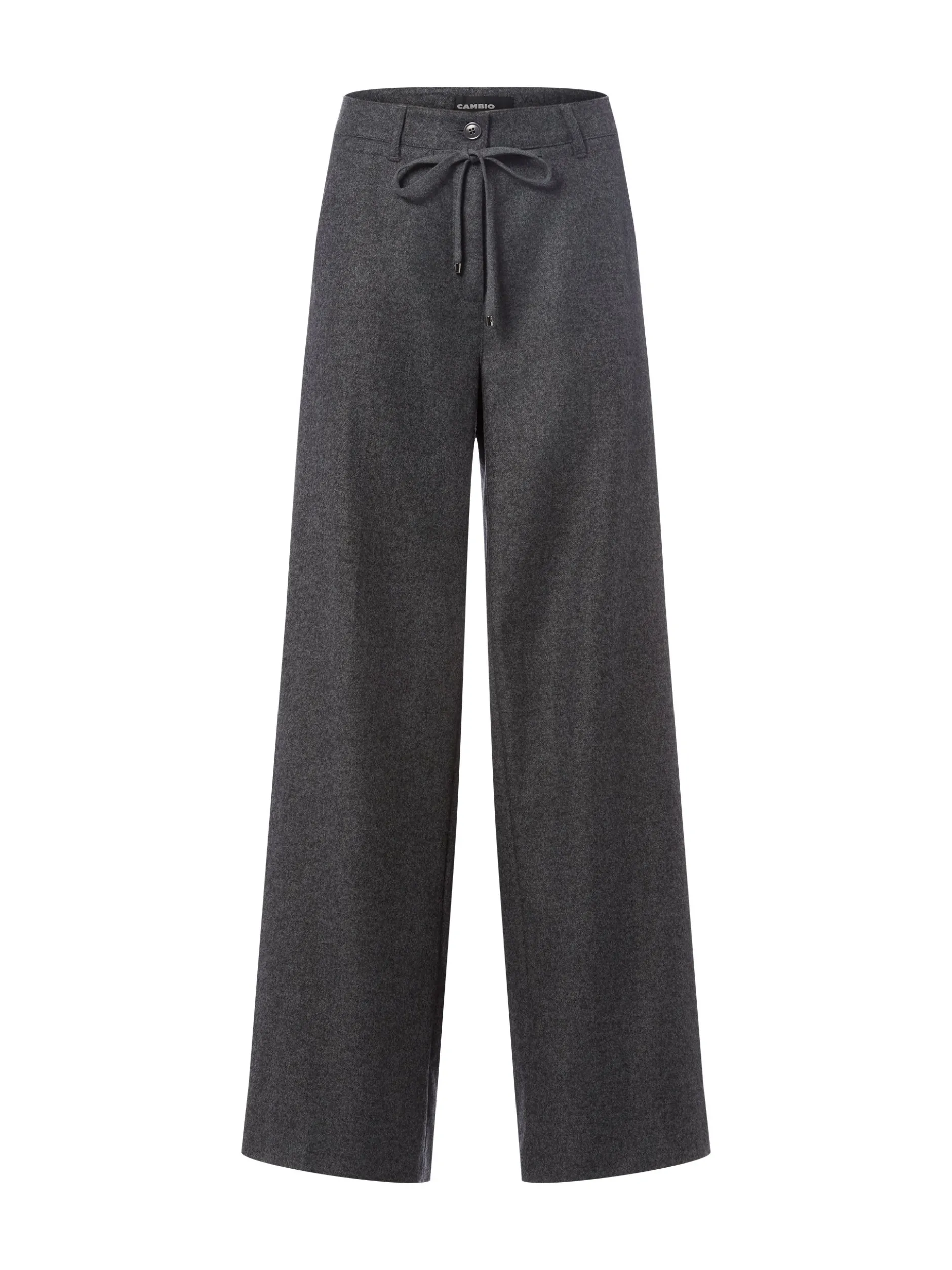 Cambio Damen Flanellhose mit Woll-Anteil - Adrienne in anthrazit