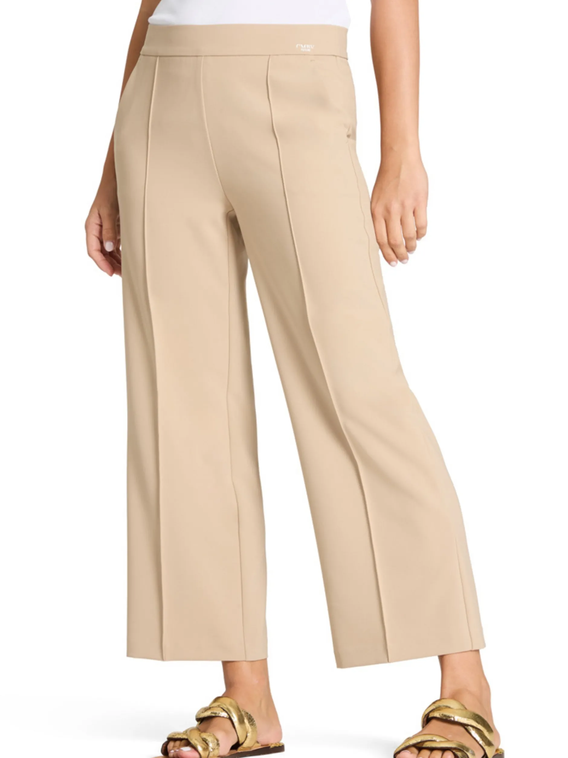 Cambio Damen Hose - Cameron in beige - Länge: lang
