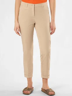 Cambio Damen Hose - Stella in beige - Länge: verkürzt