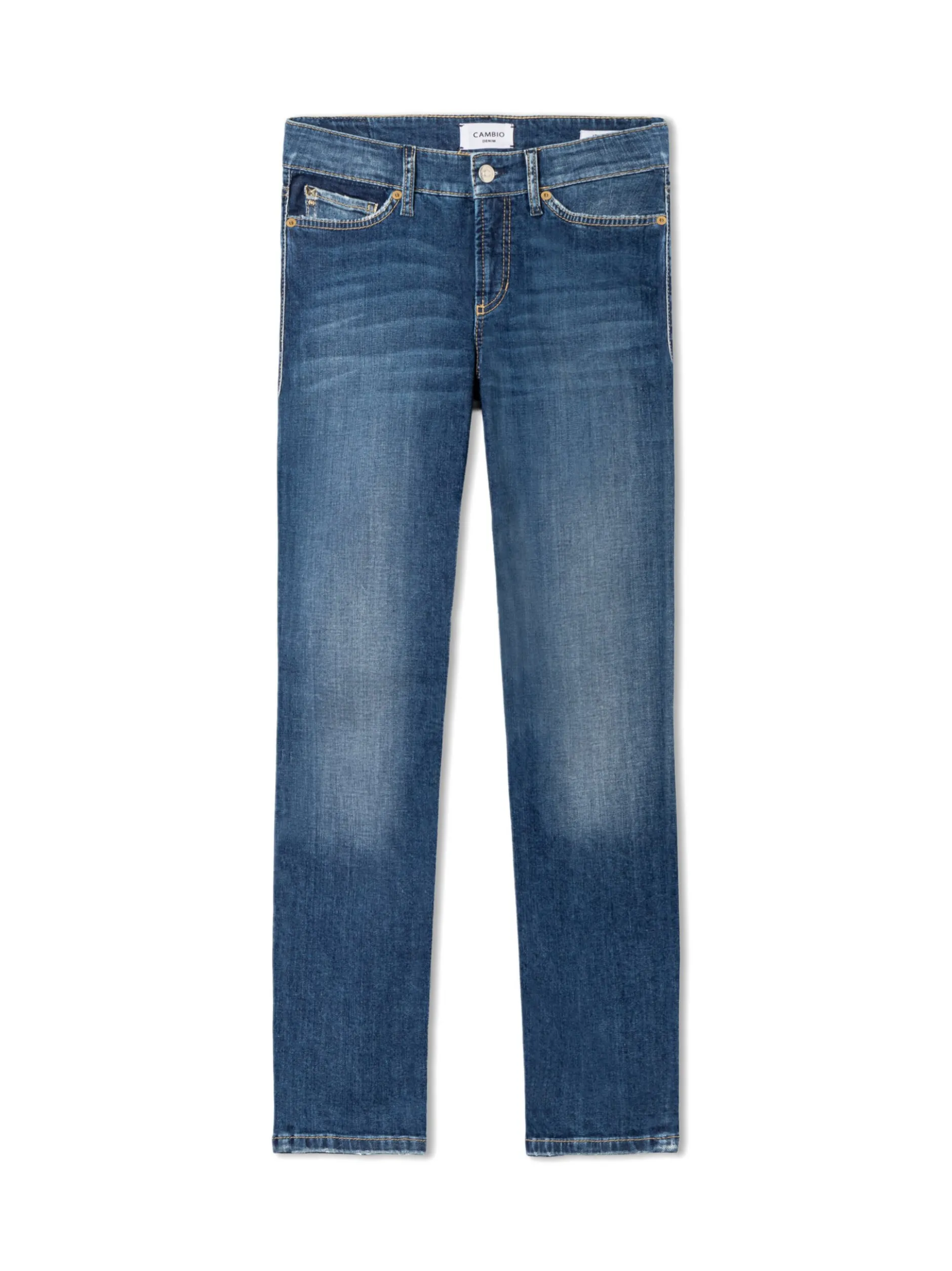 Cambio Damen Jeans - Piper cropped in light stone