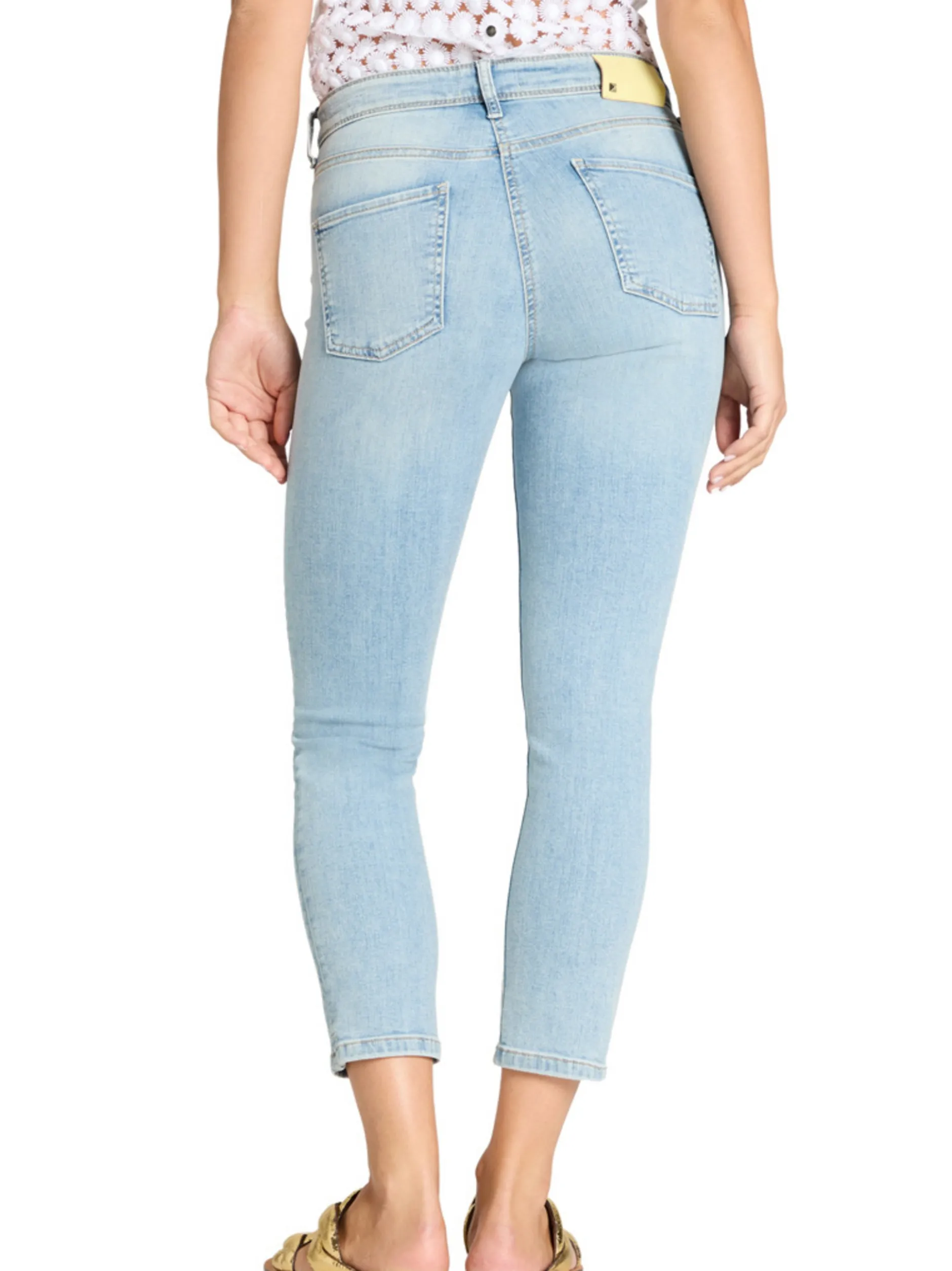 Cambio Damen Jeans - Piper in bleached - Länge: verkürzt