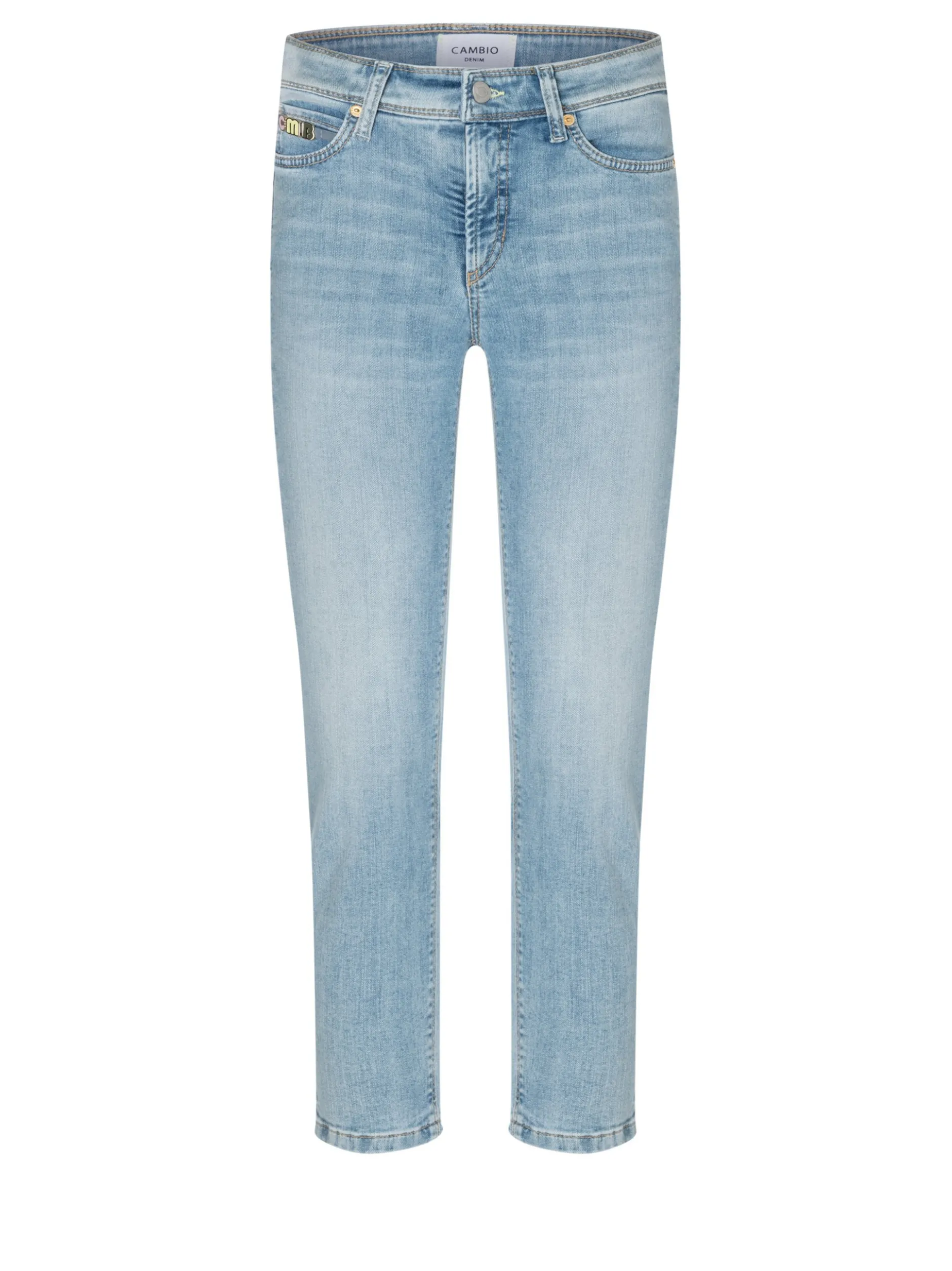 Cambio Damen Jeans - Piper in bleached - Länge: verkürzt