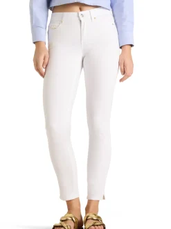 Cambio Damen Jeans - Piper short in weiß
