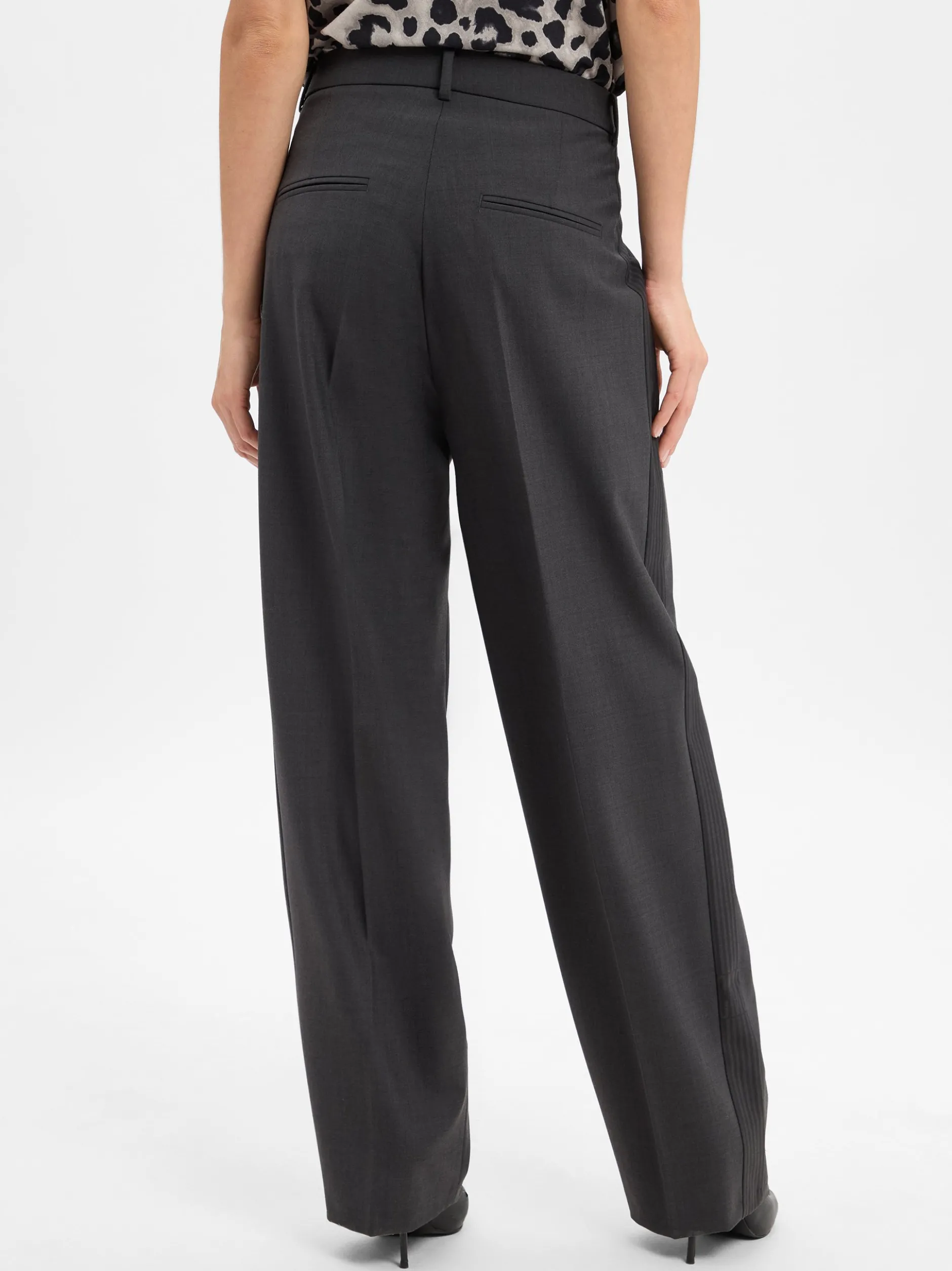 Cambio Damen Stoffhose - Glam in anthrazit