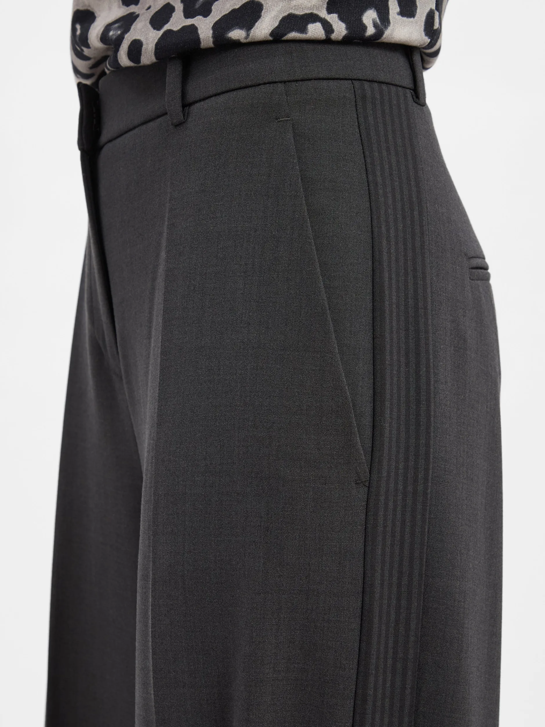 Cambio Damen Stoffhose - Glam in anthrazit