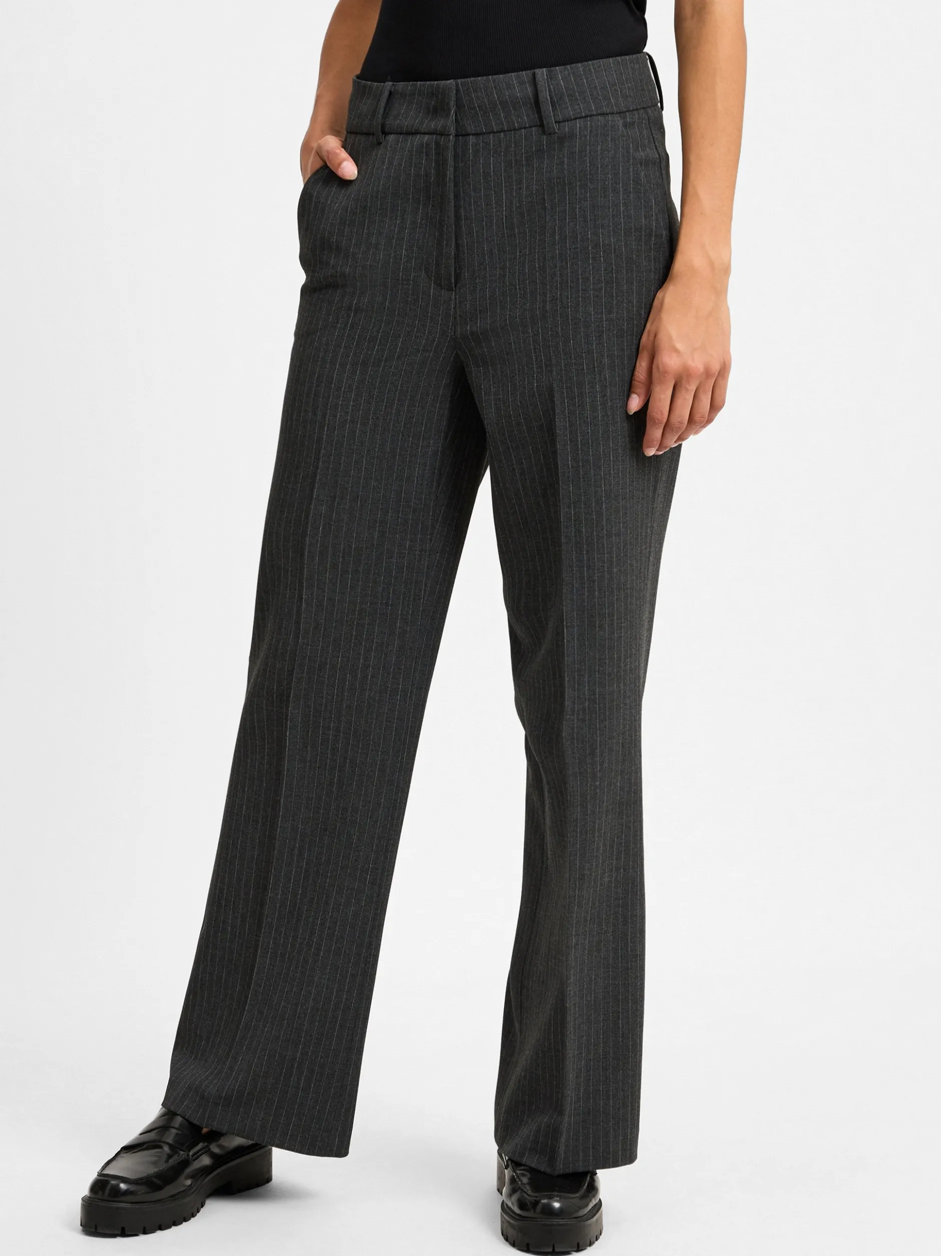 Cambio Damen Stoffhosen - Amelie in anthrazit