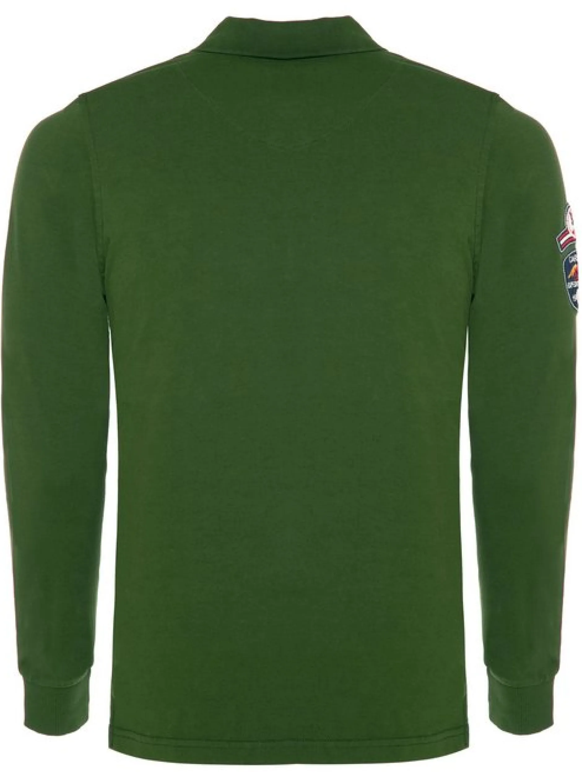 Carisma Herren Langarm-Polo in khaki - Ärmel: langarm
