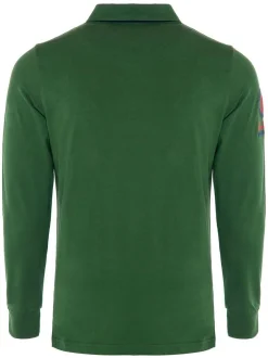 Carisma Herren Langarm-Polo in khaki - Ärmel: langarm
