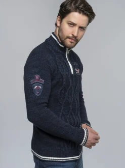 Carisma Herren Pullover in blau - Ärmel: langarm