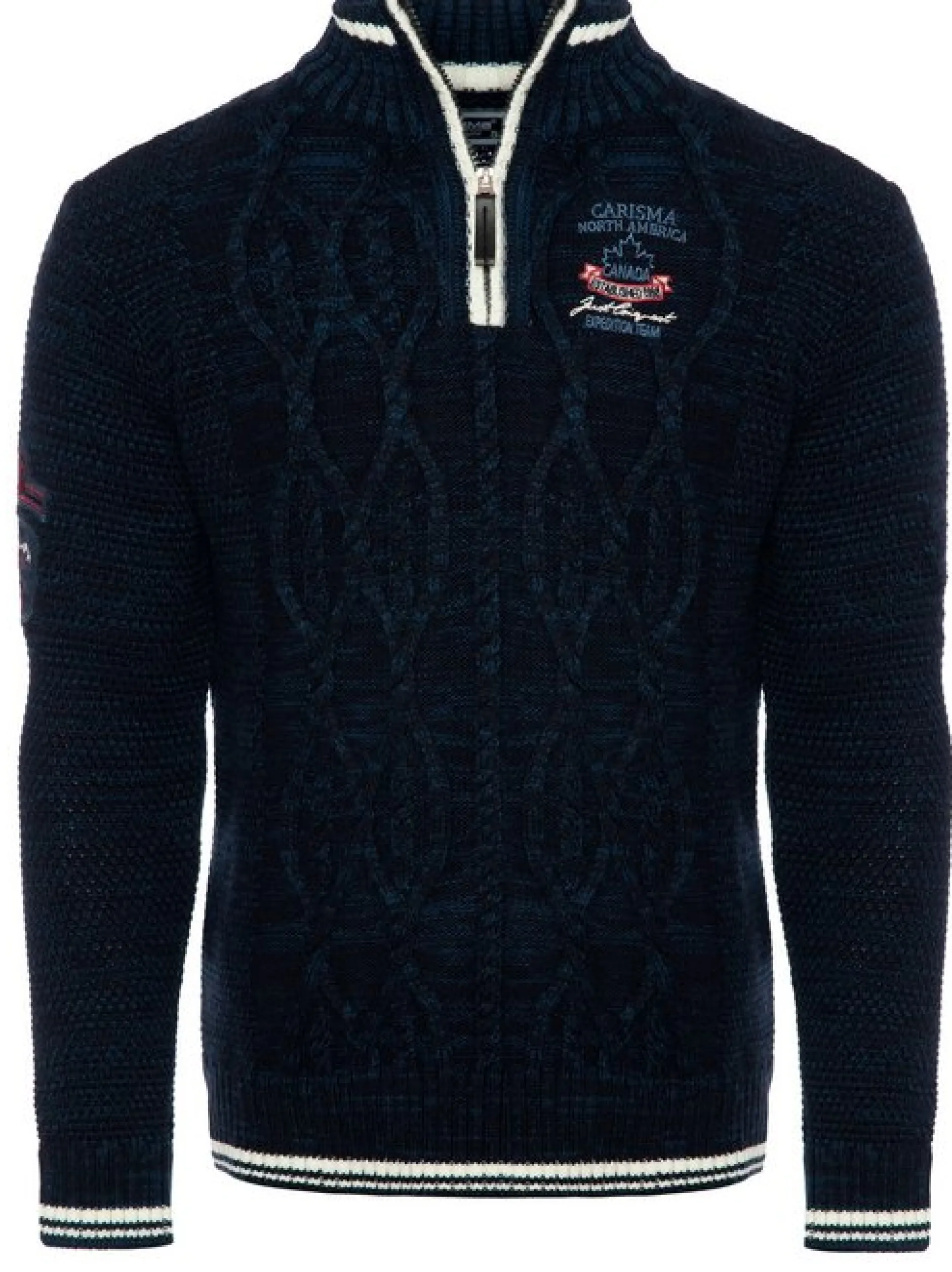 Carisma Herren Pullover in blau - Ärmel: langarm
