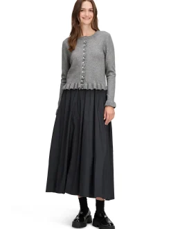 Cartoon Amazing Damen Strickjacke mit Wolle in grau
