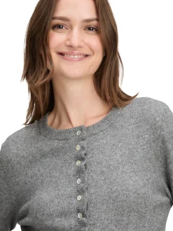 Cartoon Amazing Damen Strickjacke mit Wolle in grau