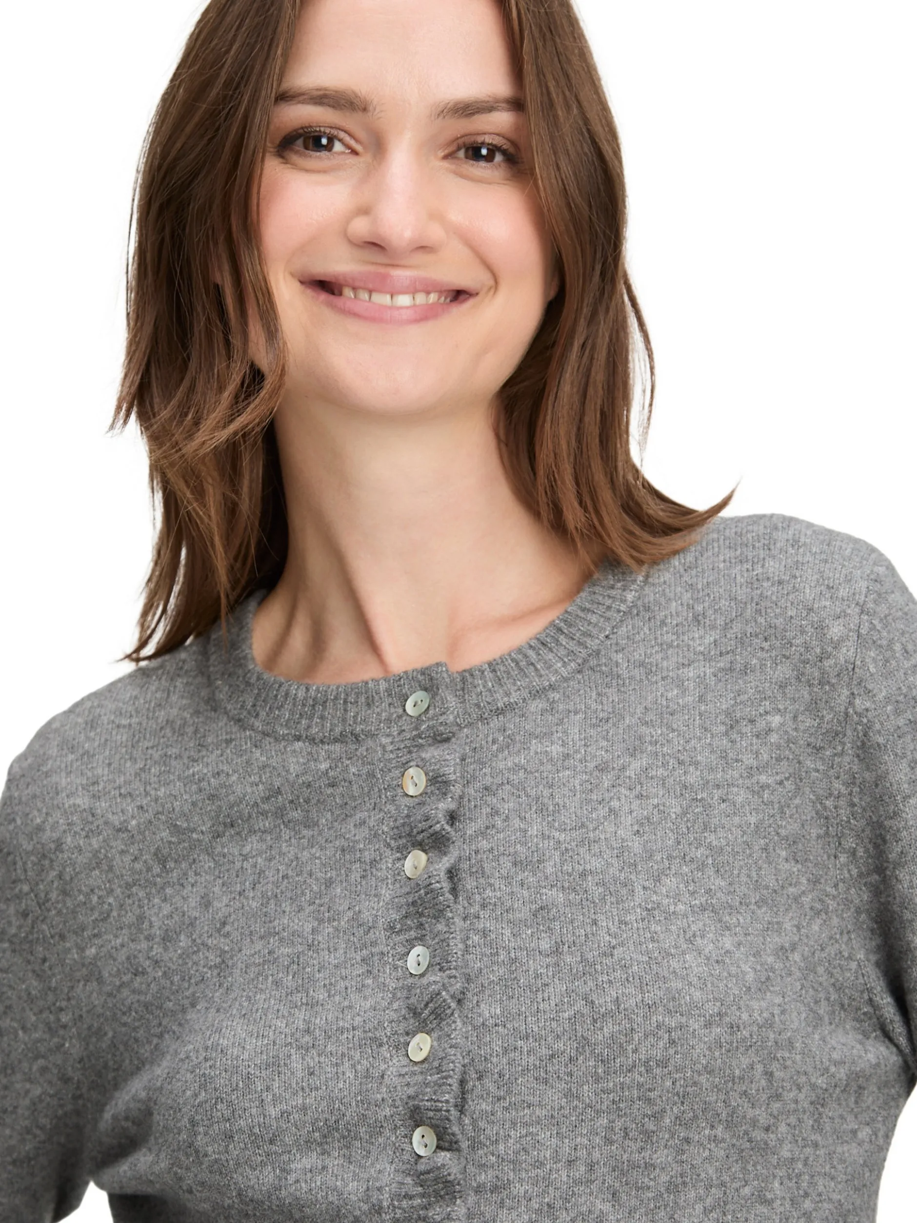 Cartoon Amazing Damen Strickjacke mit Wolle in grau