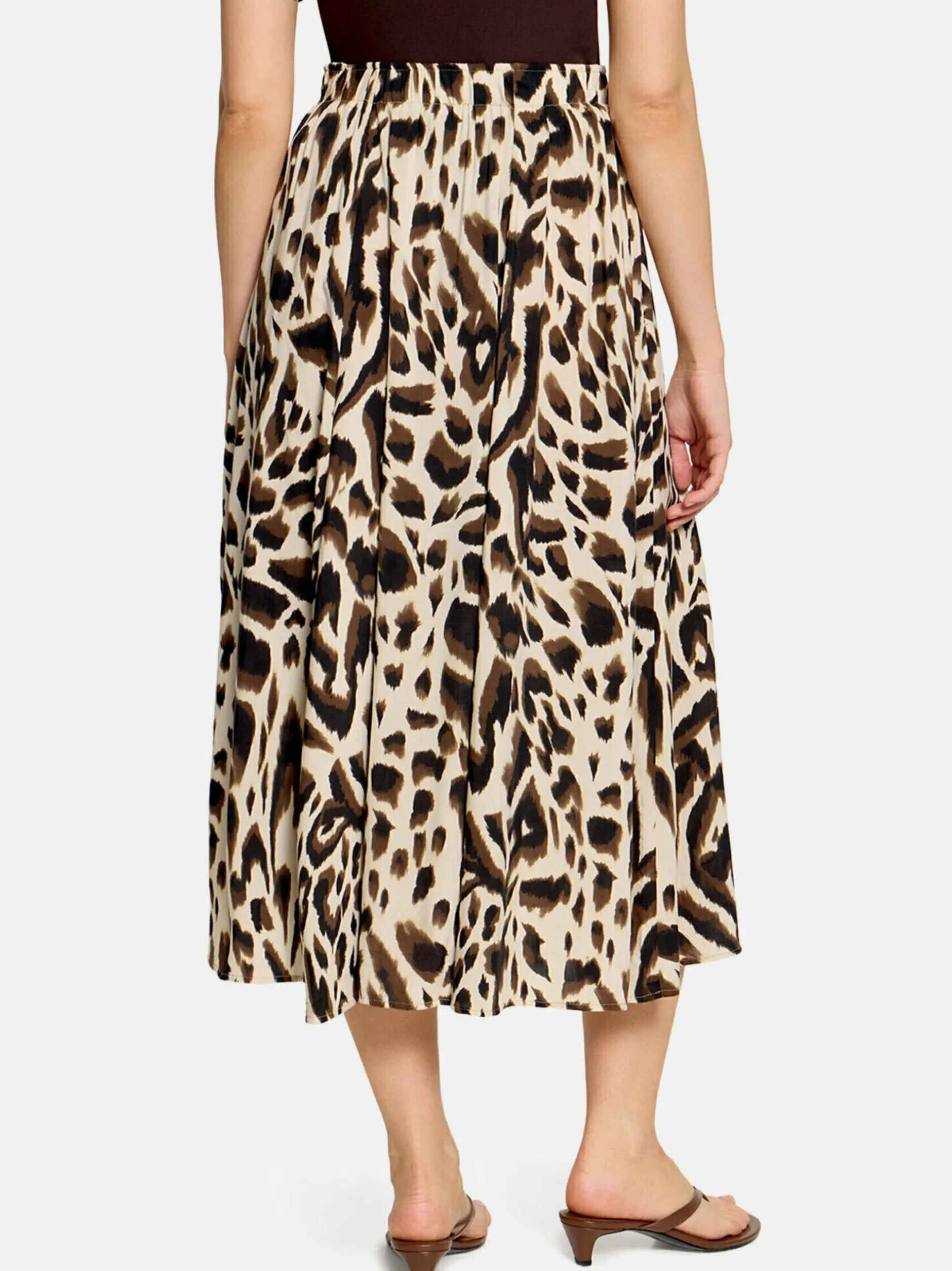 Cartoon Damen A-Linien-Rock in mehrfarbig beige