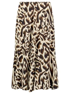 Cartoon Damen A-Linien-Rock in mehrfarbig beige