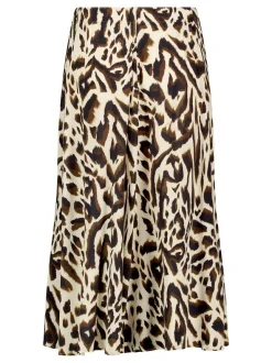 Cartoon Damen A-Linien-Rock in mehrfarbig beige