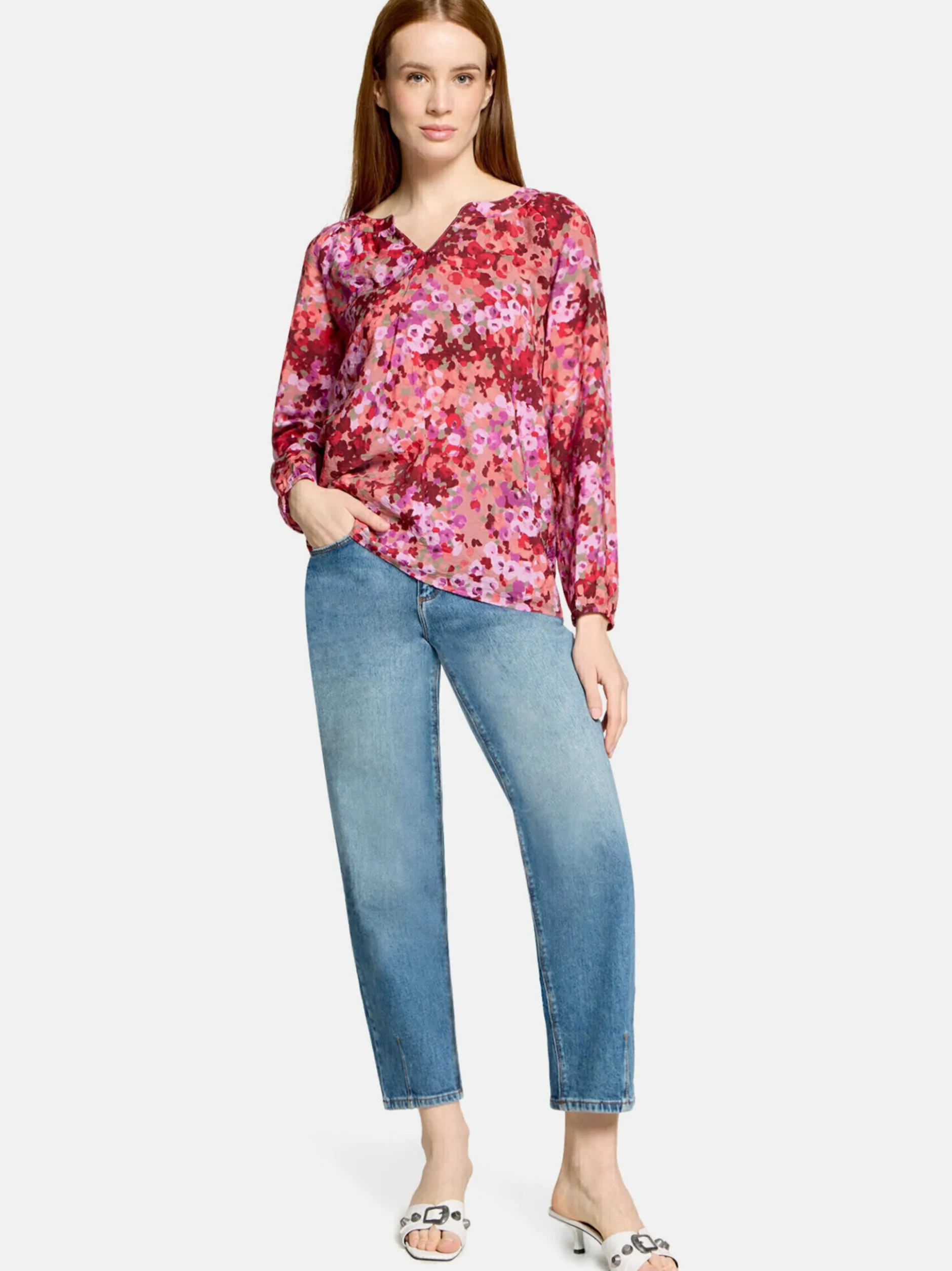 Cartoon Damen Blusenshirt in purple