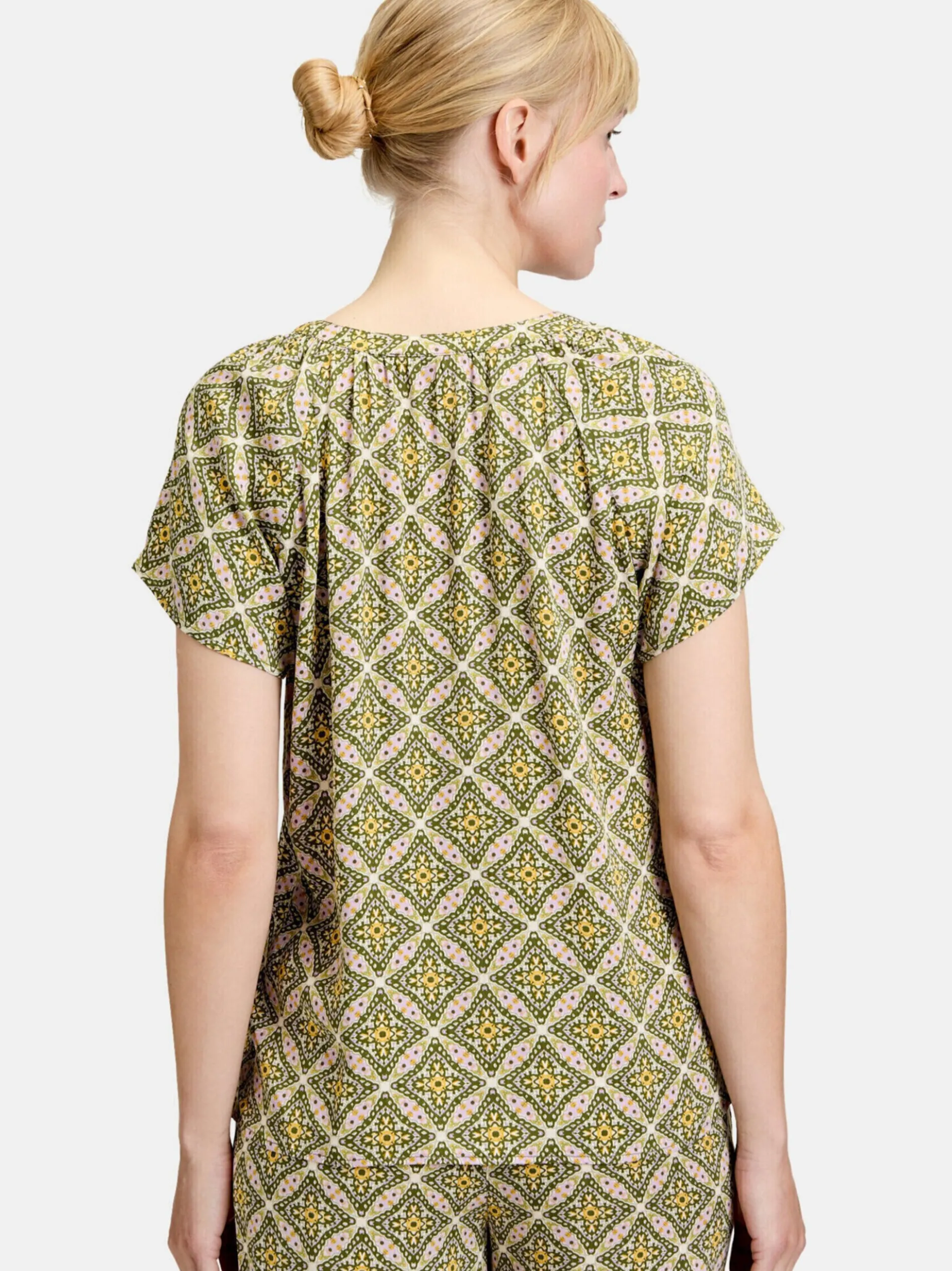 Cartoon Damen Blusenshirt in mehrfarbig