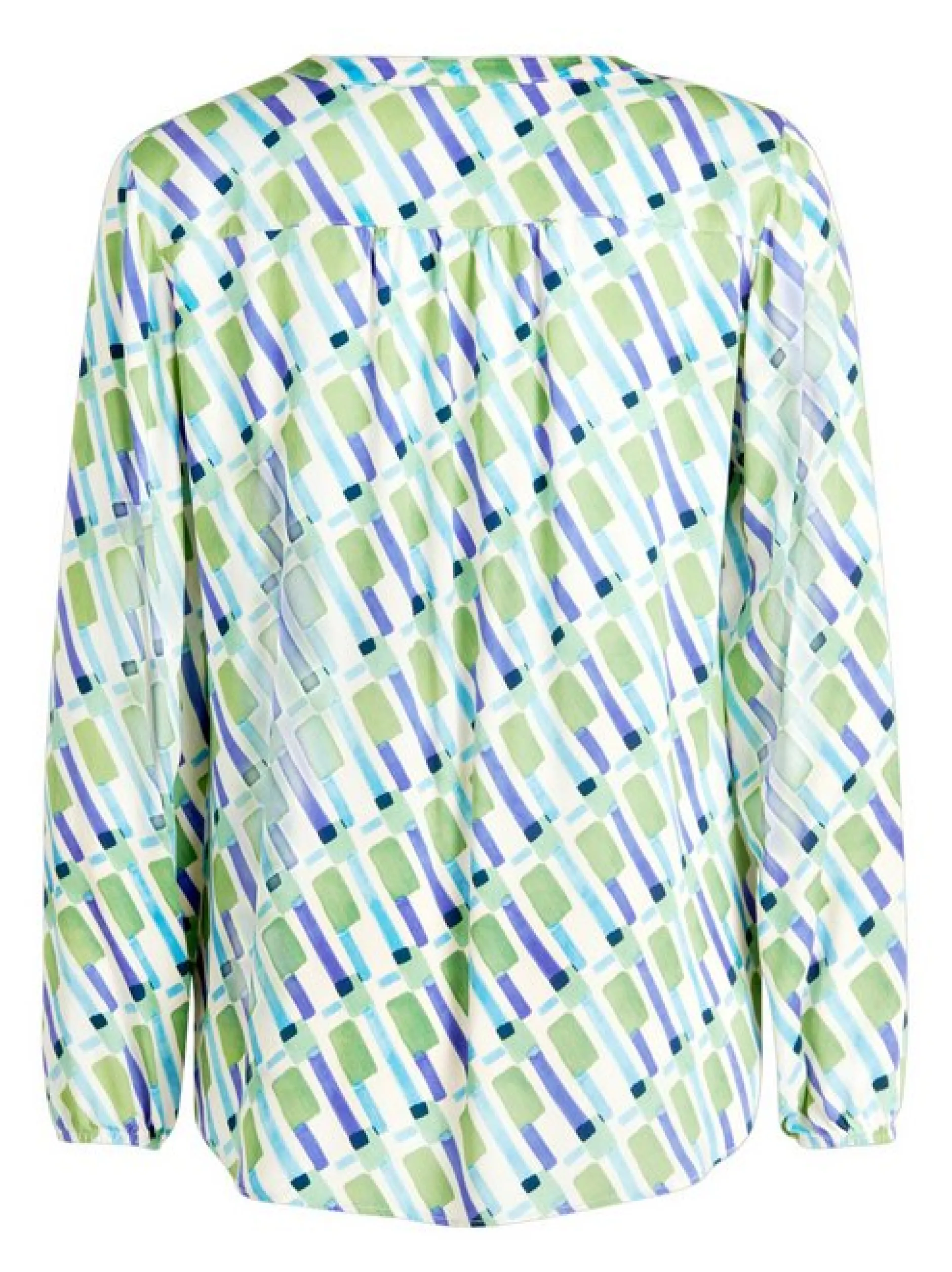 Cartoon Damen Casual-Bluse in mehrfarbig petrol