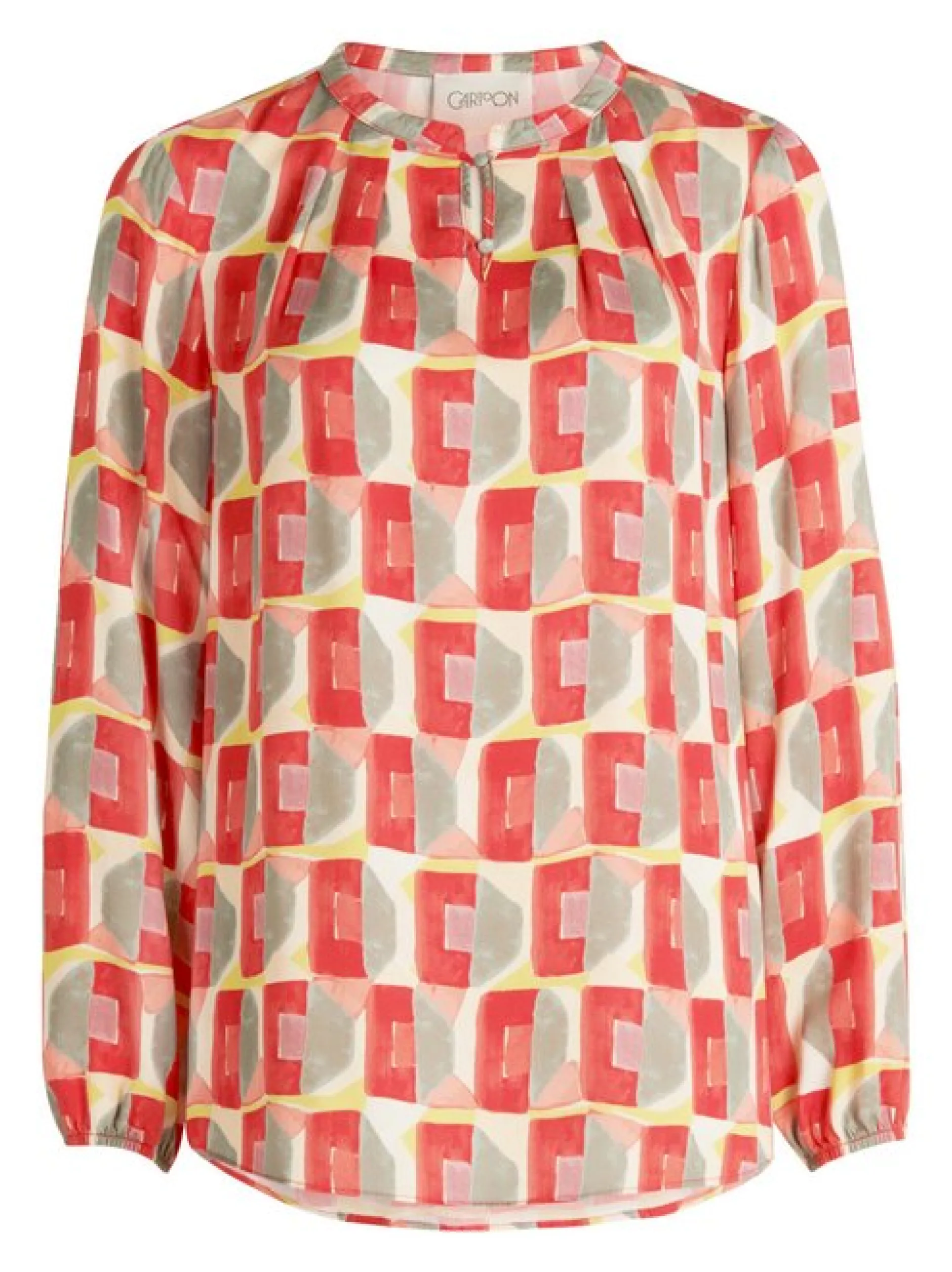 Cartoon Damen Casual-Bluse in rot mehrfarbig