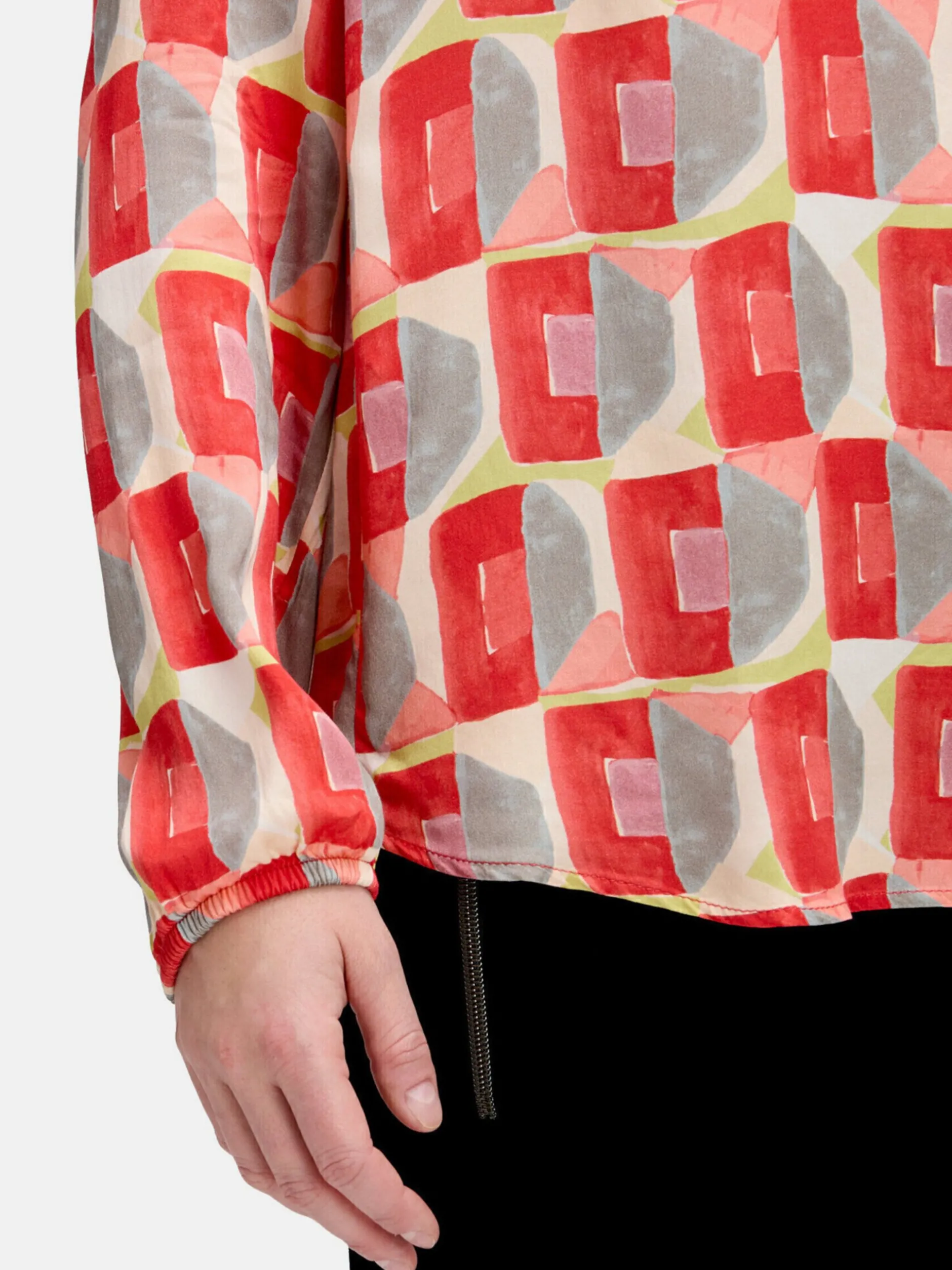 Cartoon Damen Casual-Bluse in rot mehrfarbig