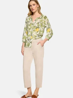 Cartoon Damen Casual-Bluse in grün