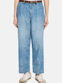 Cartoon Damen Casual-Hose in blau