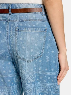 Cartoon Damen Casual-Hose in blau