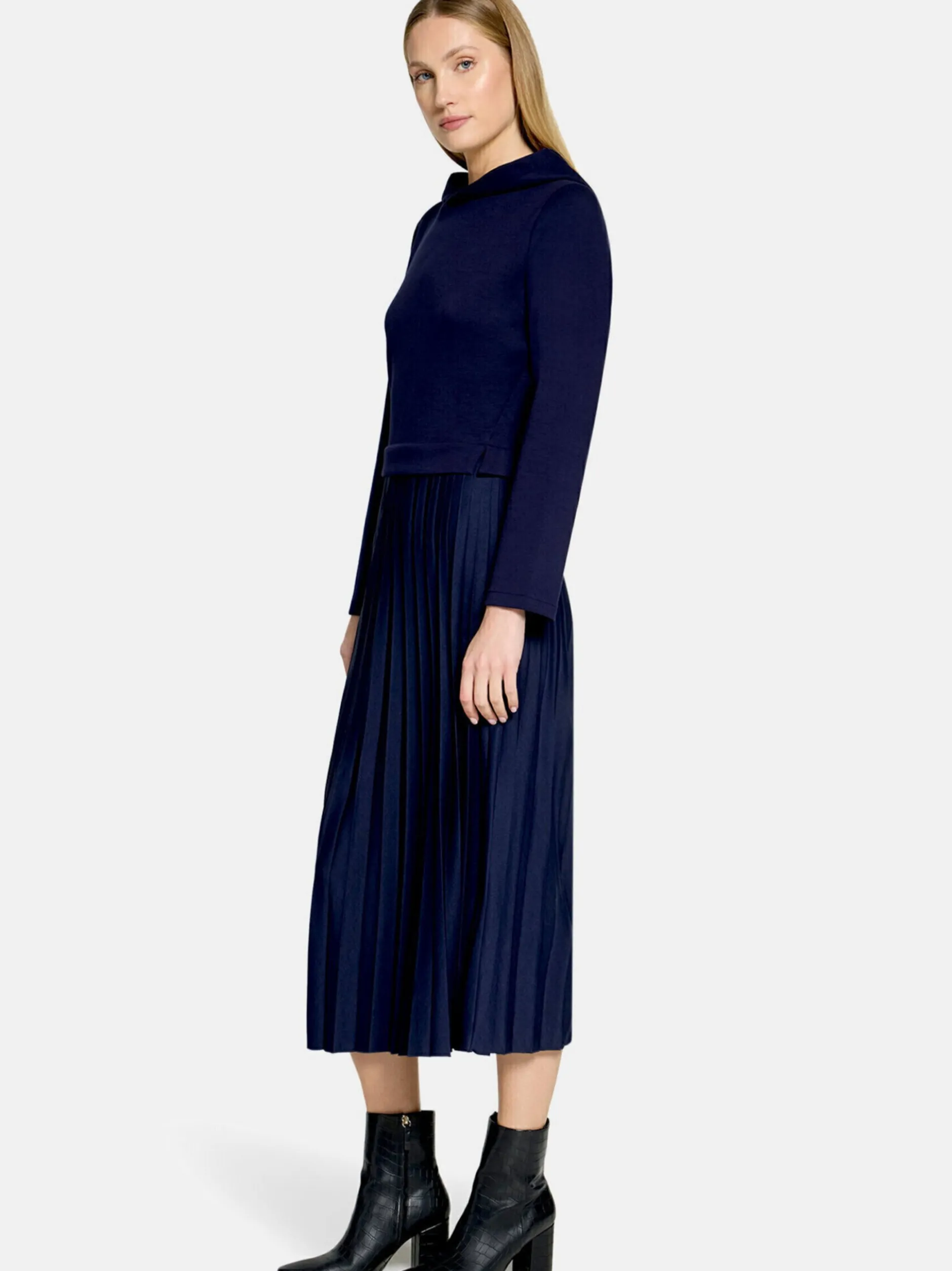 Cartoon Damen Casual-Kleid in marine royal