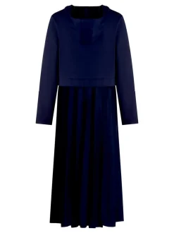 Cartoon Damen Casual-Kleid in marine royal