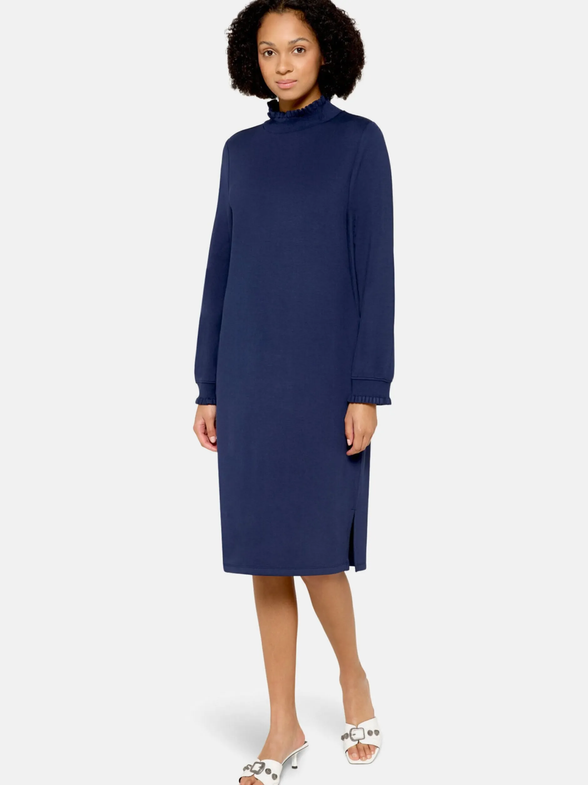 Cartoon Damen Casual-Kleid in marine royal