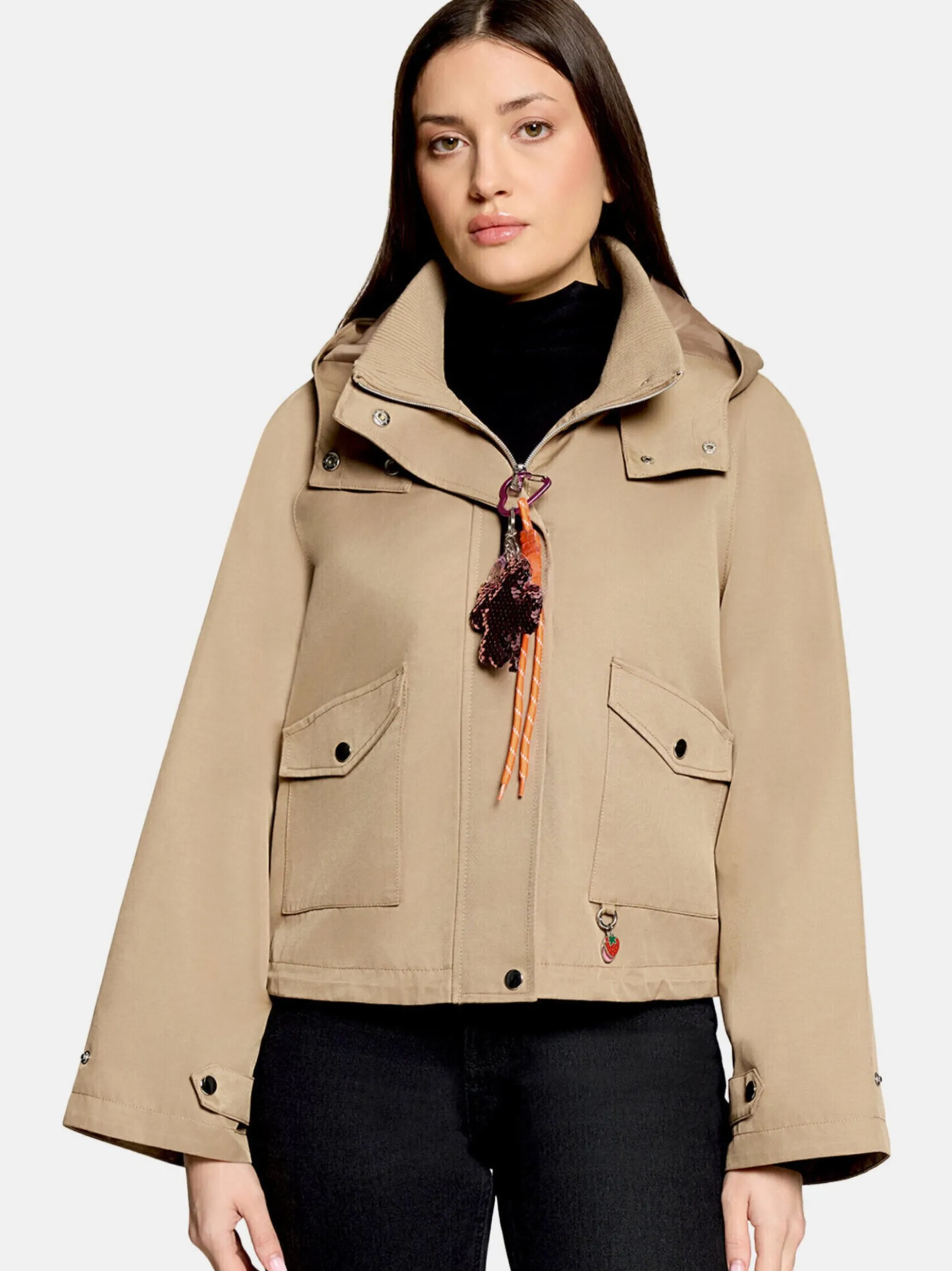 Cartoon Damen Jacke in camel