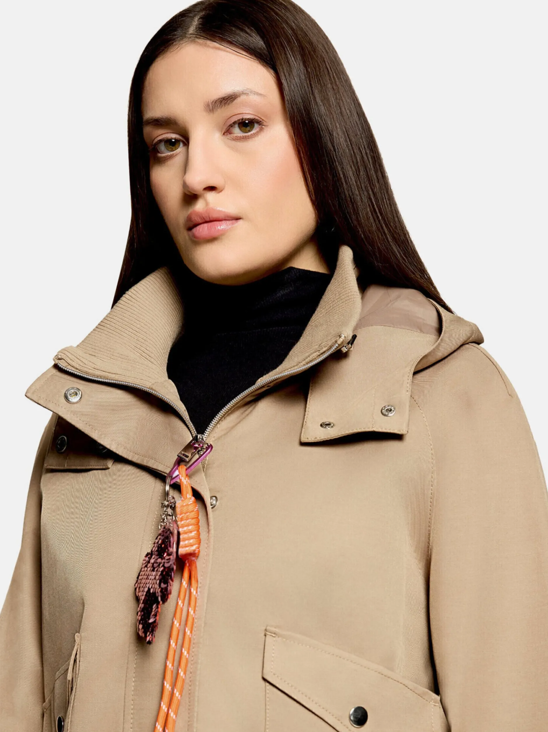 Cartoon Damen Jacke in camel