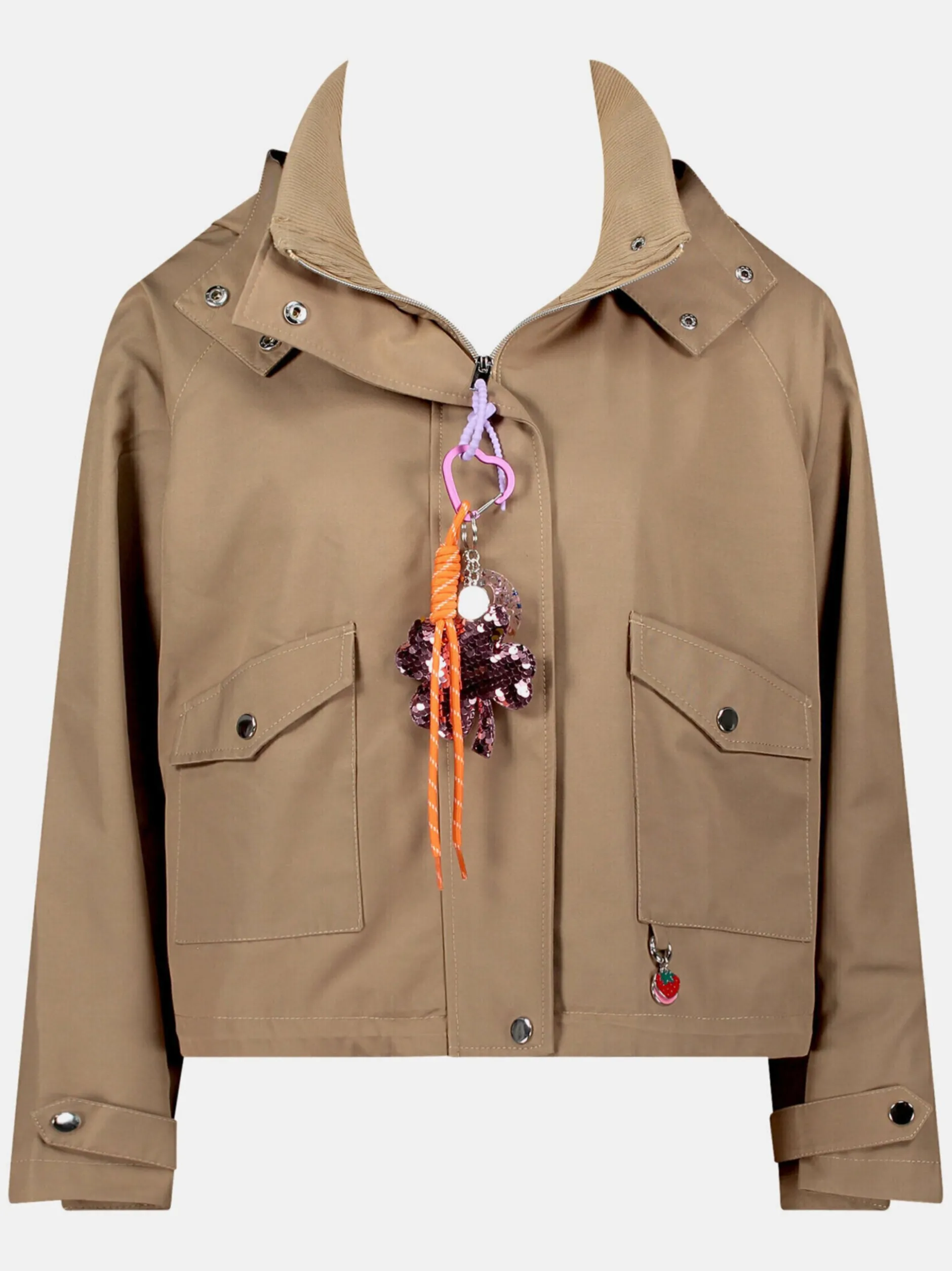 Cartoon Damen Jacke in camel