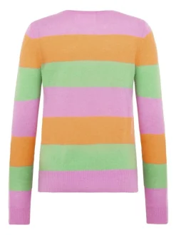 Cartoon Damen Kaschmir-Pullover in lila mehrfarbig